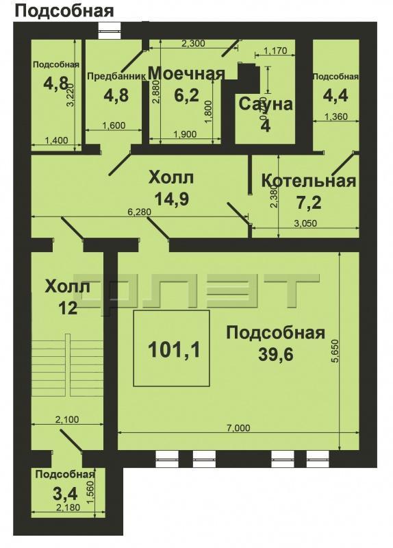 Зеленодольск, мирный, ул. Кольцевая. Продаю в городе Зеленодольске  жилой 3-этажный  кирпичный дом   по улице... - 38