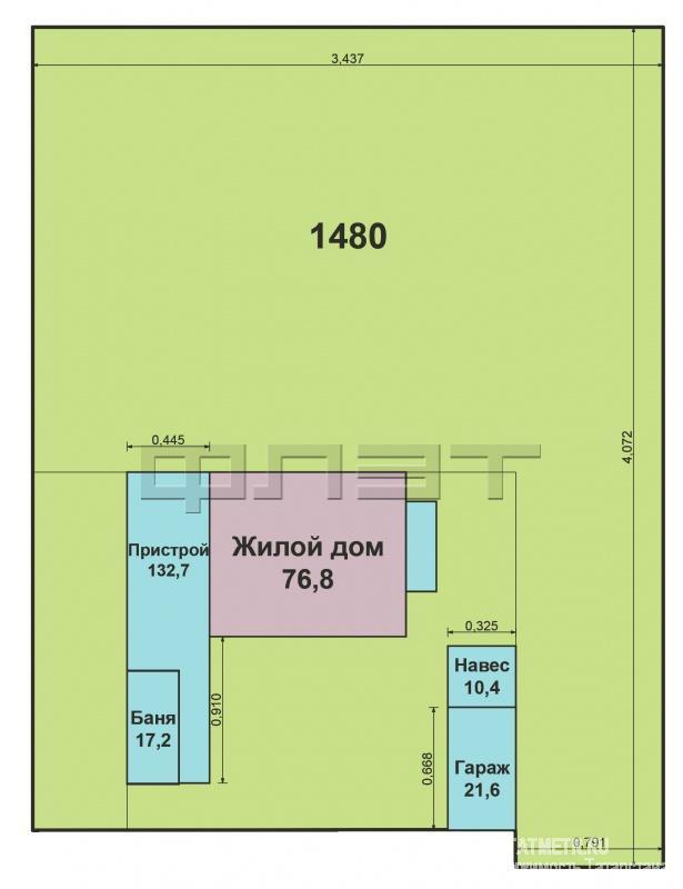 Продажа / Дома и коттеджи, Казань, ш. Горьковское, 7 490 000 Зеленодольский район, с . Новая Тура. ул.Луговая. Продается 2х-этажный кирпичный коттедж с цоколем и баней. Дом... - 16
