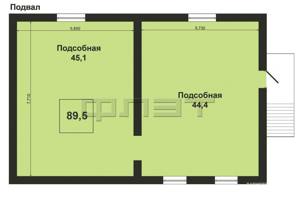 Продажа / Дома и коттеджи, Казань, ш. Горьковское, 7 490 000 Зеленодольский район, с . Новая Тура. ул.Луговая. Продается 2х-этажный кирпичный коттедж с цоколем и баней. Дом... - 19