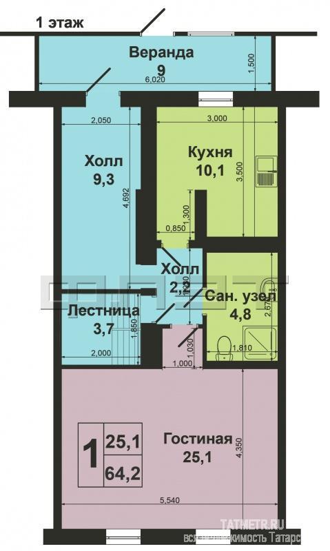 Продажа / Дома и коттеджи, Казань, Осиновская улица, 2 990 000 с.Осиново, ул. Мирная. Продается дом (на три семьи) 123кв.м. (по документам квартира) и земельный участок (1,76 сотки... - 12