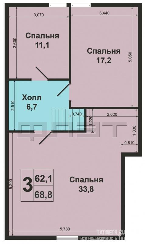 Продажа / Дома и коттеджи, Казань, Нардуган улица (Вознесенье), 6 650 000 Продается коттедж, площадью 156 кв.м. ГАЗ, свет, вода. Планировка коттеджа: 5 спальных комнат, 2 санузла, холл с... - 15