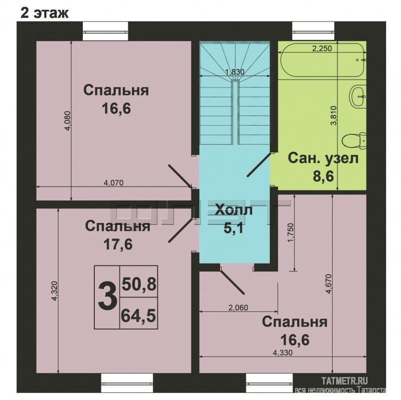 Продажа / Дома и коттеджи, Казань, Школьная улица, 4 400 000 Продается кирпичный дом 130,0 кв.м в 7 км от Казани в загородном поселке 'Барвиха', находящийся около села... - 13