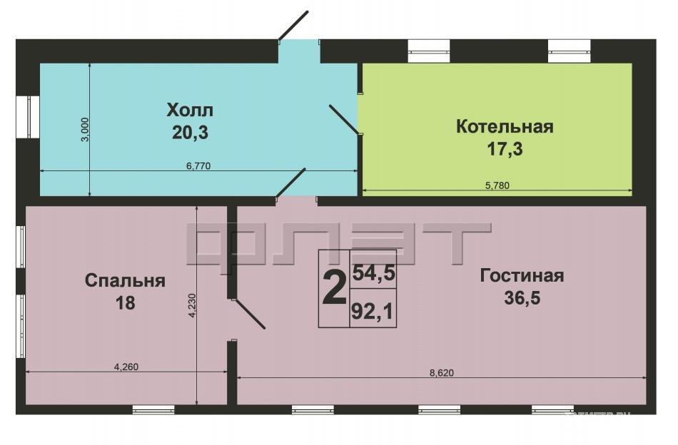 Продажа / Дома и коттеджи, Казань, Кооперативная улица, 2 000 000 Кировский район, пос. Новая Тура, ул. Кооперативная,41 Продам 1-этажный дом, площадью 92,1 кв.м., участок 7 соток... - 12