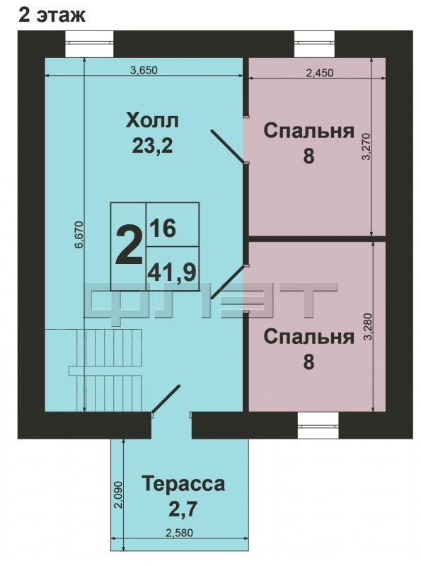 Продажа / Дома и коттеджи, Казань, Обнорского улица, 3 000 000 Внимание!!! Продается двухэтажный коттедж 98 квадратных метров, 6.5 сотки земли г. Казань по улице Беломорская в... - 11