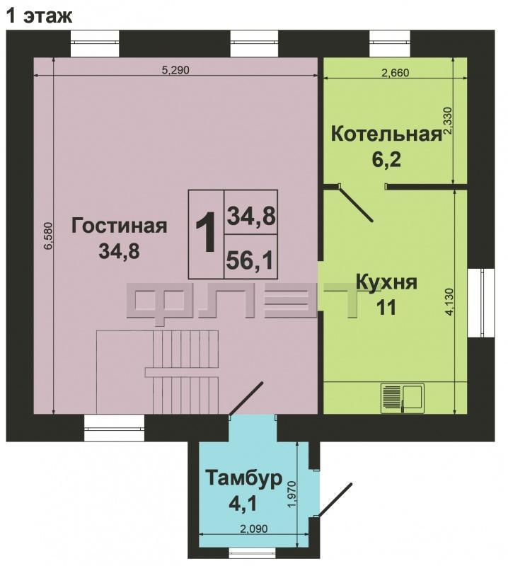 Продажа / Дома и коттеджи, Казань, Обнорского улица, 3 000 000 Внимание!!! Продается двухэтажный коттедж 98 квадратных метров, 6.5 сотки земли г. Казань по улице Беломорская в... - 12