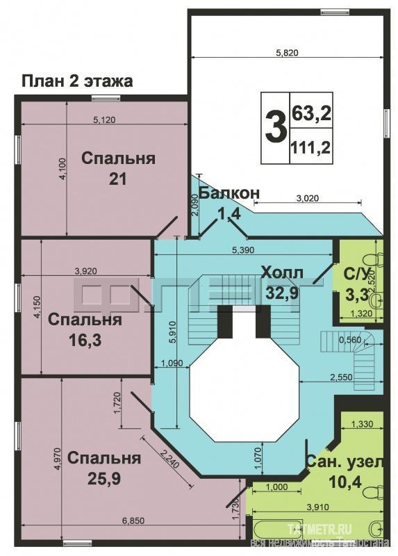 Казань, Кировский район, ул. Односторонка Гривки. Продаётся шикарный коттедж в центре города, возле станции метро... - 23