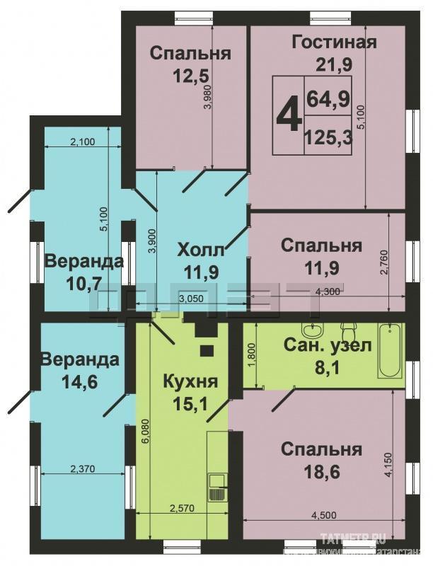 Продажа / Дома и коттеджи, Арск, Большая улица, 3 699 999 Отличное предложения !!!! продается одноэтажный дом в центре Арска с участком 12 сот. © Показано из Продается... - 19