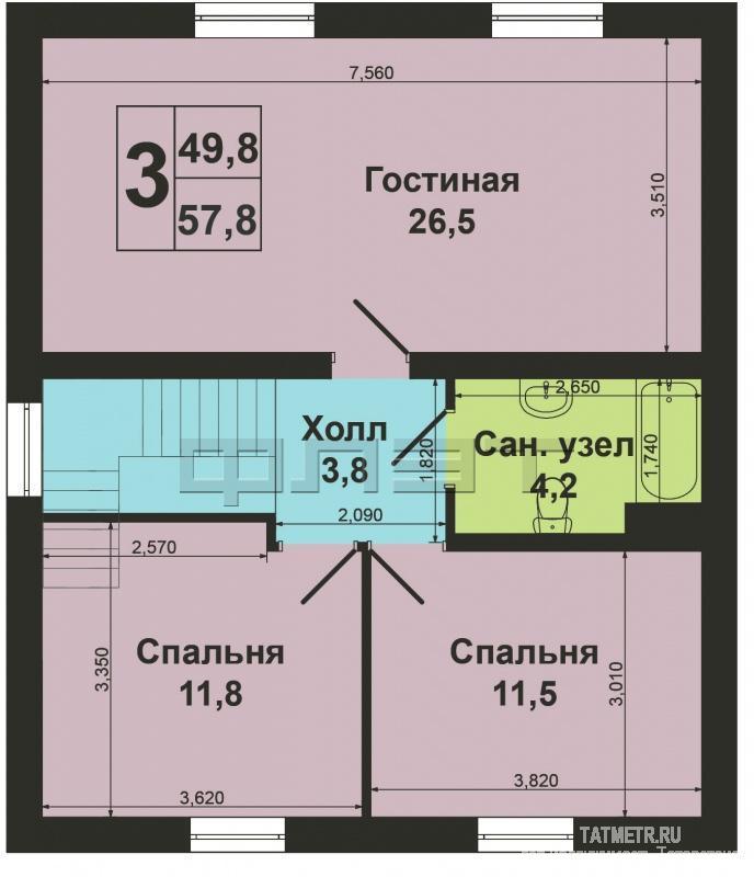 Продажа / Дома и коттеджи, Высокая Гора, Колхозная улица, 4 990 000 Высокогорский район, село Высокая Гора, ул. Колхозная. В самом перспективном, экологически чистом районе Татарстана,... - 16
