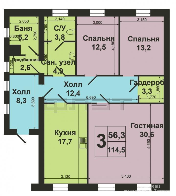 ВНИМАНИЕ!!! Продам Жилой дом, общей площадью 114м2, на участке в 8 соток, в Советском районе г.Казани по ул.Тыныч!!!... - 15