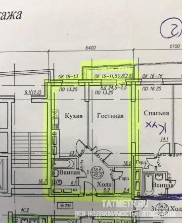 Продажа / Квартиры, Казань, Рихарда Зорге улица, 2 849 000 Казань город, Приволжский, улица Рихарда Зорге 66, м. Проспект Победы, 1 комн., общ. пл. 48 кв.м., жил.пл. 19 кв.м.,... - 11