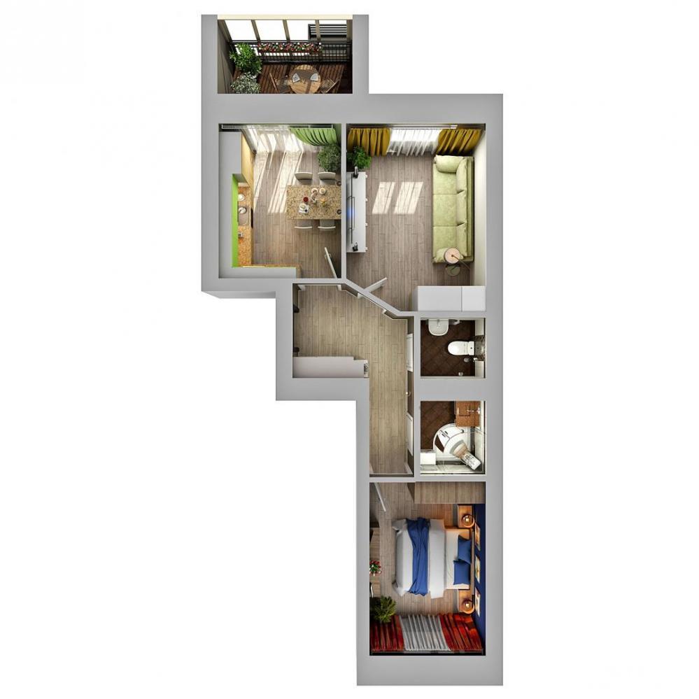 Продажа / Квартиры, Казань, Азата Аббасова улица, 3 190 000 Казань город, Советский, улица Азата Аббасова , 2 комн., общ. пл. 53 кв.м., жил.пл. 27 кв.м., комнаты 15/12, кухня... - 1