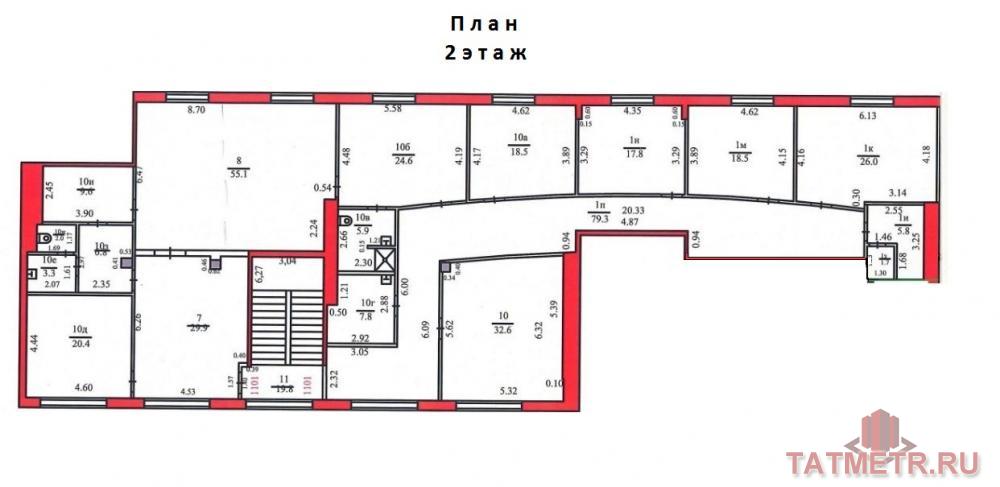 Коммерческая / Продажа / Офисы, Казань, Чистопольская улица, 48 840 000 Помещение в ЖК Панорма на втором этаже, с хорошим ремонтом. Из окон открывается красивый вид на р. Казанку. Есть... - 2