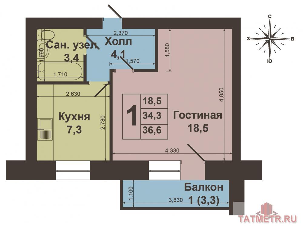 Продажа / Квартиры, Казань, Шуртыгина улица, 3 200 000 Советский район, ул. Шуртыгина, д. 22. Срочно продам 1-но комнатную квартиру на 3-м этаже/5-ти этажного кирпичного... - 8