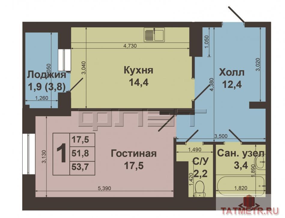 Продажа / Квартиры, Казань, Чистопольская улица, 4 600 000 Современная квартира для молодых и нестандартных!! Продается однокомнатная квартира с ремонтом от дизайнера по... - 12