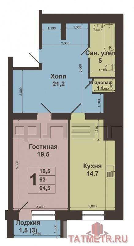 Продажа / Квартиры, Казань, Гудованцева улица, 3 200 000 Казань, Московский район, ул. Гудованцева 43 к 1. Предлагаем к покупке отличную квартиру! Просторная двухкомнатная... - 8