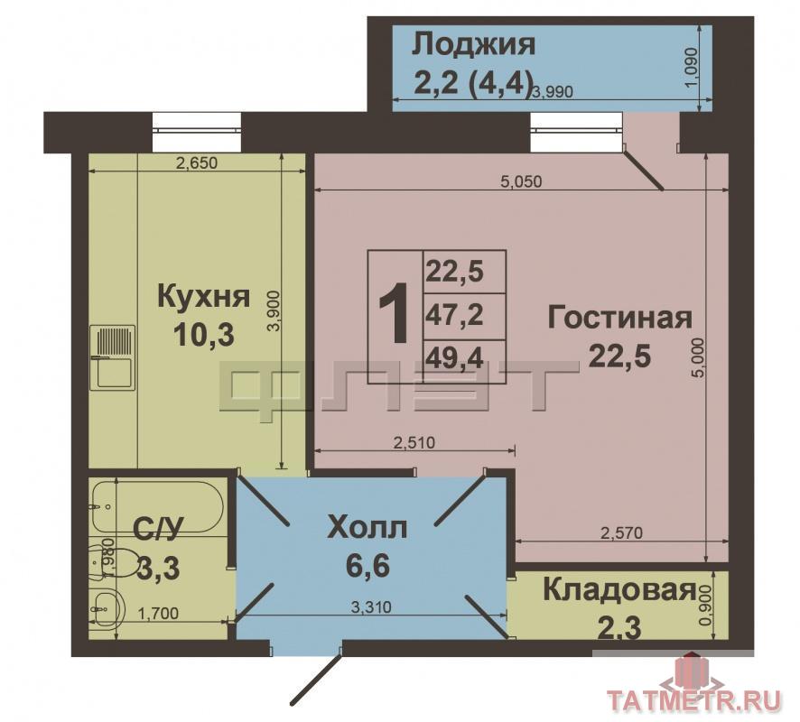 Продажа / Квартиры, Зеленодольск, Карла Маркса улица, 1 850 000 г.Зеленодольск, город, ул.Карла Маркса д.3.Продается просторная, светлая квартира. Удобная планировка большая кухня... - 8