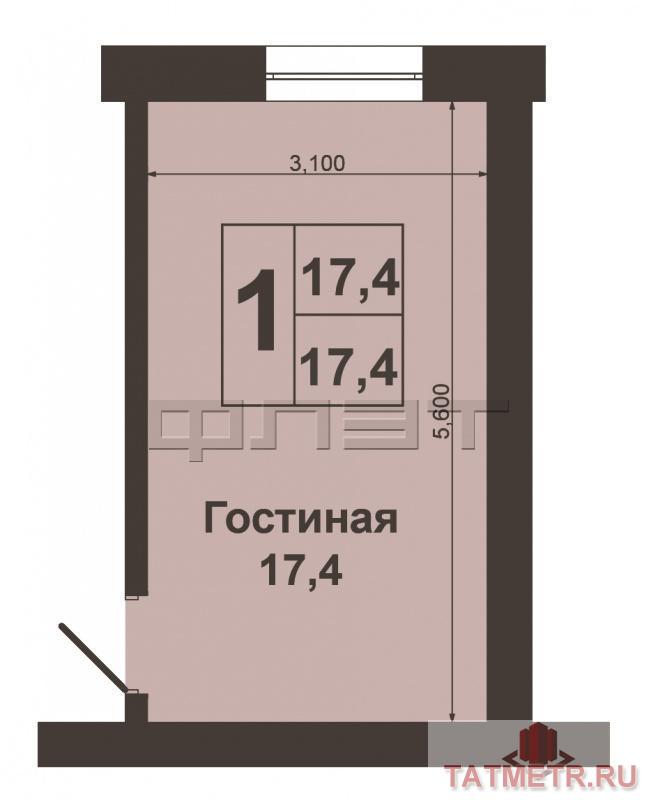 Продажа / Комнаты, Казань, Меховщиков улица, 1 090 000 Вахитовский район, ул. Меховщиков, д.7. Продается комната 17.4 кв.м. в кирпичном доме (общежитие). Отличное... - 10