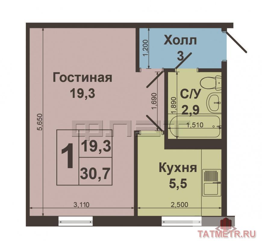 Продажа / Квартиры, Казань, Халева улица, 2 080 000 Приволжский район , ул. Халева д.3. Предлагаем Вашему вниманию уютную однокомнатную квартиру в центре города,... - 9