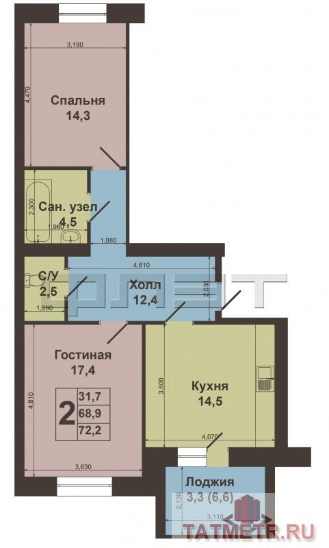 Продажа / Квартиры, Казань, Спартаковская улица, 5 600 000 Приволжский район, Спартаковская 88 Б ЖК СОКОЛЬНИКИ!!! САМАЯ ВЫГОДНАЯ ЦЕНА В ДОМАХ ПОДОБНОГО КЛАССА!!! Предлагаем... - 11