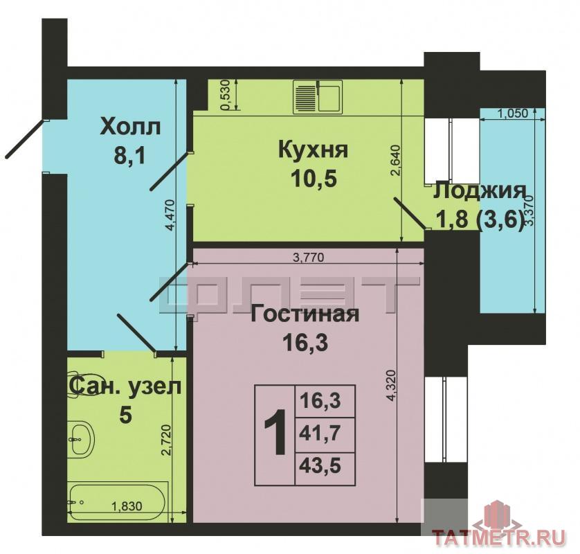 Продажа / Квартиры, Казань, Академика Завойского улица, 2 940 000 На границе Приволжского и Советского района по ул. Завойского, д.17а, рядом с лесопарковой зоной продается 1-ая... - 11