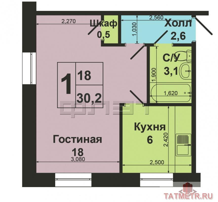 Продажа / Квартиры, Казань, Академика Кирпичникова улица, 1 950 000 Советский район, ул.Кирпичникова, дом 17 (пересечение Попова). В самом тихом и экологически чистом районе города... - 6