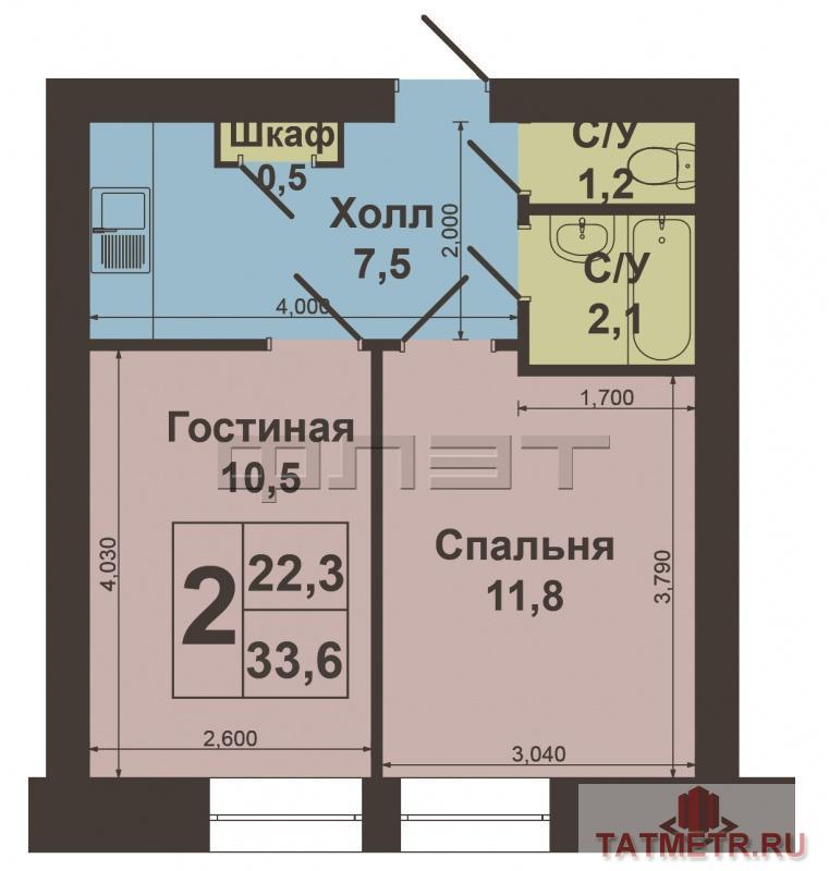 Продажа / Квартиры, Казань, Мусина улица, 2 690 000 Продам 2х комнатную квартиру в оживленном Ново — Савиновском районе по ул.Мусина,59б/1. Отличная квартира на 3 этаже... - 11