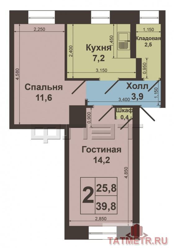 Продажа / Квартиры, Высокая Гора, Леонова улица, 1 780 000 Предлагаем Вам отличный вариант улучшения своих жилищных условий за небольшие деньги! В пос. Выс.Гора на ул.Леонова... - 15