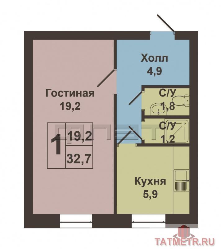 Продажа / Квартиры, Казань, Рихарда Зорге улица, 2 150 000 Продается 1-комнатная квартира возле ст.метро «Горки» по улице Рихарда Зорге. Квартира на 3-м этаже кирпичного дома.... - 6