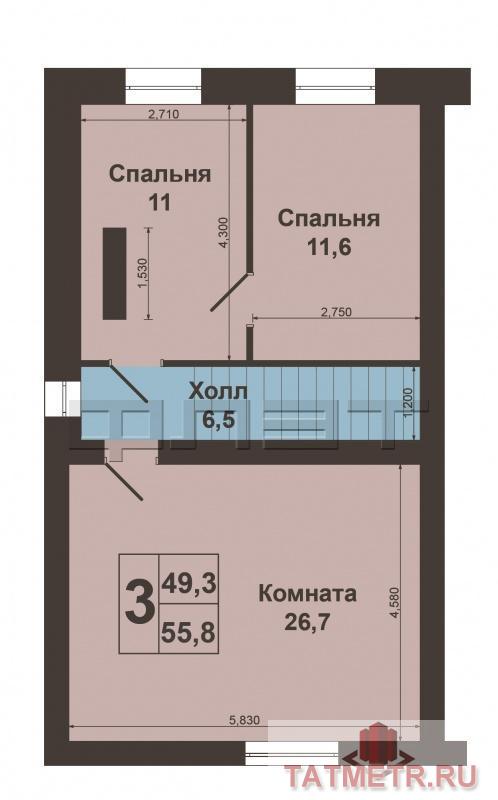 Зеленодольский район, с.Белобезводное. Таунхаус  в экологически чистом, заповедном месте рядом с Раифой . Таунхаус... - 8