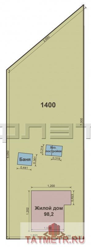 Продажа / Дома и коттеджи, Казань, Азина улица (Киндери), 5 700 000 Продается коттедж кирпичный 2-х этажный. Первый этаж кухня 14 кв.м., большой зал 37 кв.м., спальня. На втором этаже... - 1
