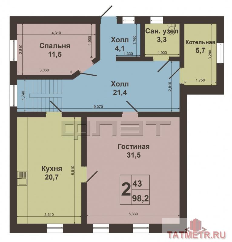Продажа / Дома и коттеджи, Казань, Азина улица (Киндери), 5 700 000 Продается коттедж кирпичный 2-х этажный. Первый этаж кухня 14 кв.м., большой зал 37 кв.м., спальня. На втором этаже... - 2