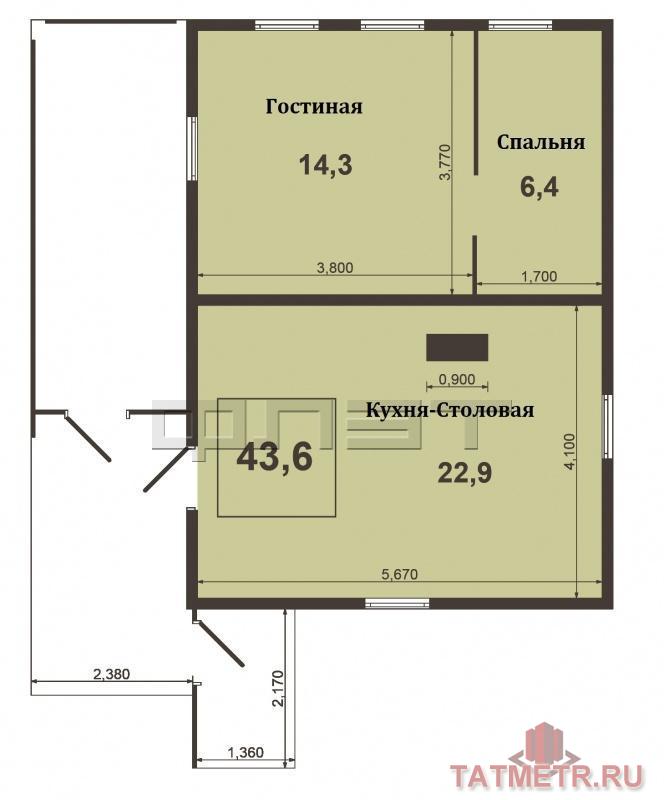 Продажа / Дома и коттеджи, Казань, Набережная улица (Кировский р-н), 2 450 000 Казань. Продается теплый и уютный бревенчатый одноэтажный дом, готовый к проживанию 67 кв.м. в п. Октябрьский (... - 10