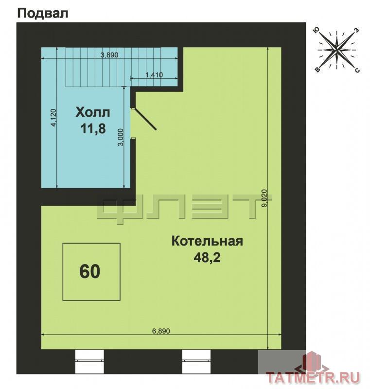 Казань. Кировский район. Пос. Залесный, ул. Шавкат.  Продается шикарный коттедж с общей площадью 206, 5 кв.м. Земля 8... - 29