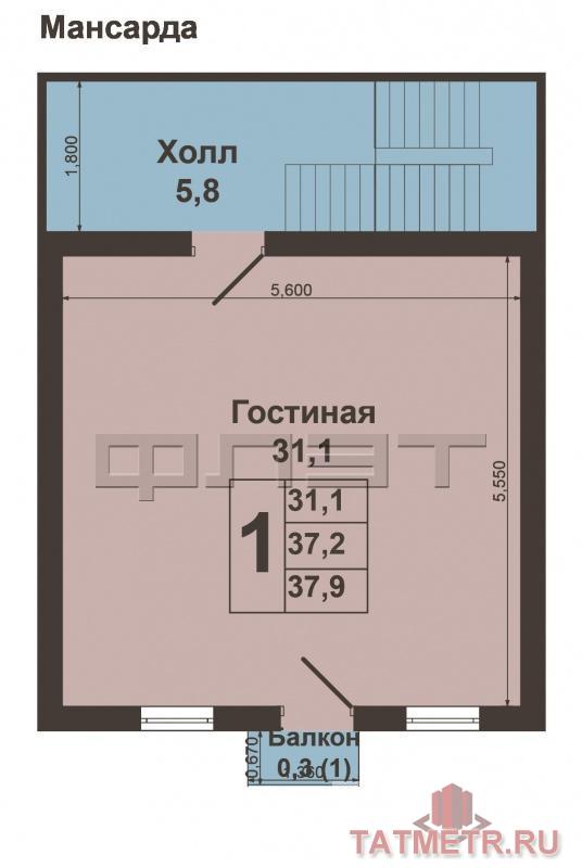 Высокогорский р-н, СНТ 'Казаньхимстрой' Продаю дом из коллеброванного бруса 90 м2, участок 6 соток. Строили для себя.... - 19