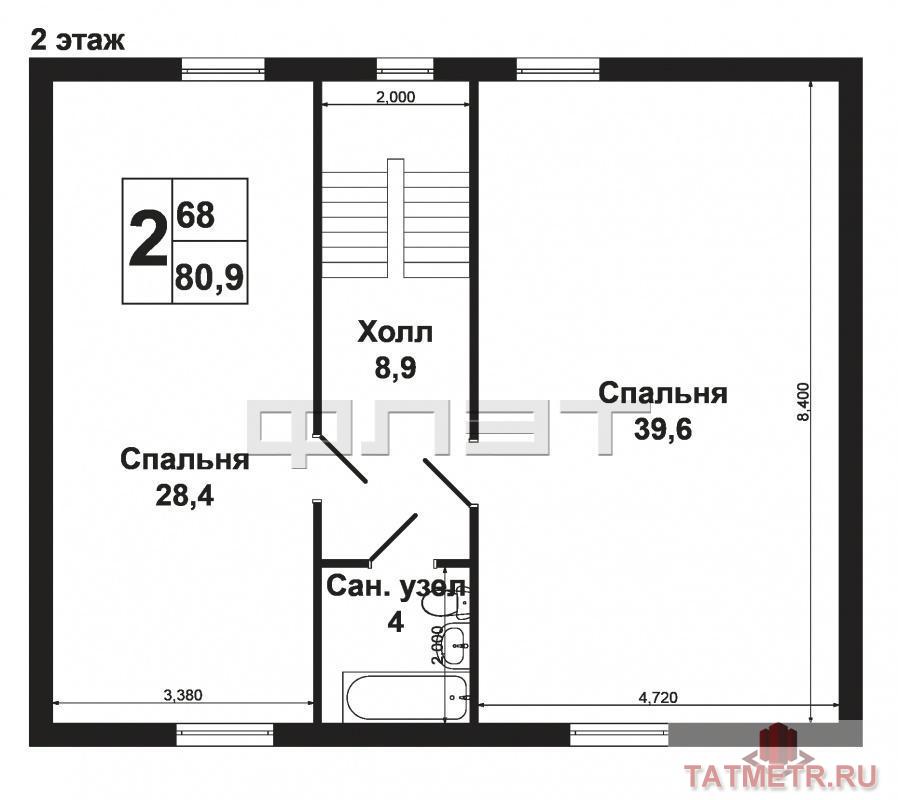 Продажа / Дома и коттеджи, Казань, тракт. Мамадышский, 2 900 000 В Пестречинском районе РТ, в п.Ильинский (в 15 км от города) продается двухэтажный кирпичный дом. Все коммуникации... - 14