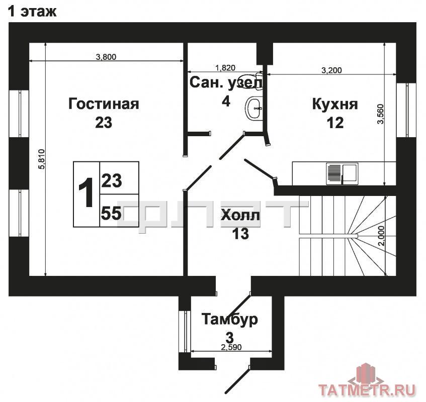 Продажа / Дома и коттеджи, Лаишево, Восточная улица, 3 800 000 В Лаишевском районе РТ, в селе Столбище (в 10 км от города) продается двухэтажный кирпичный дом. Все коммуникации... - 2