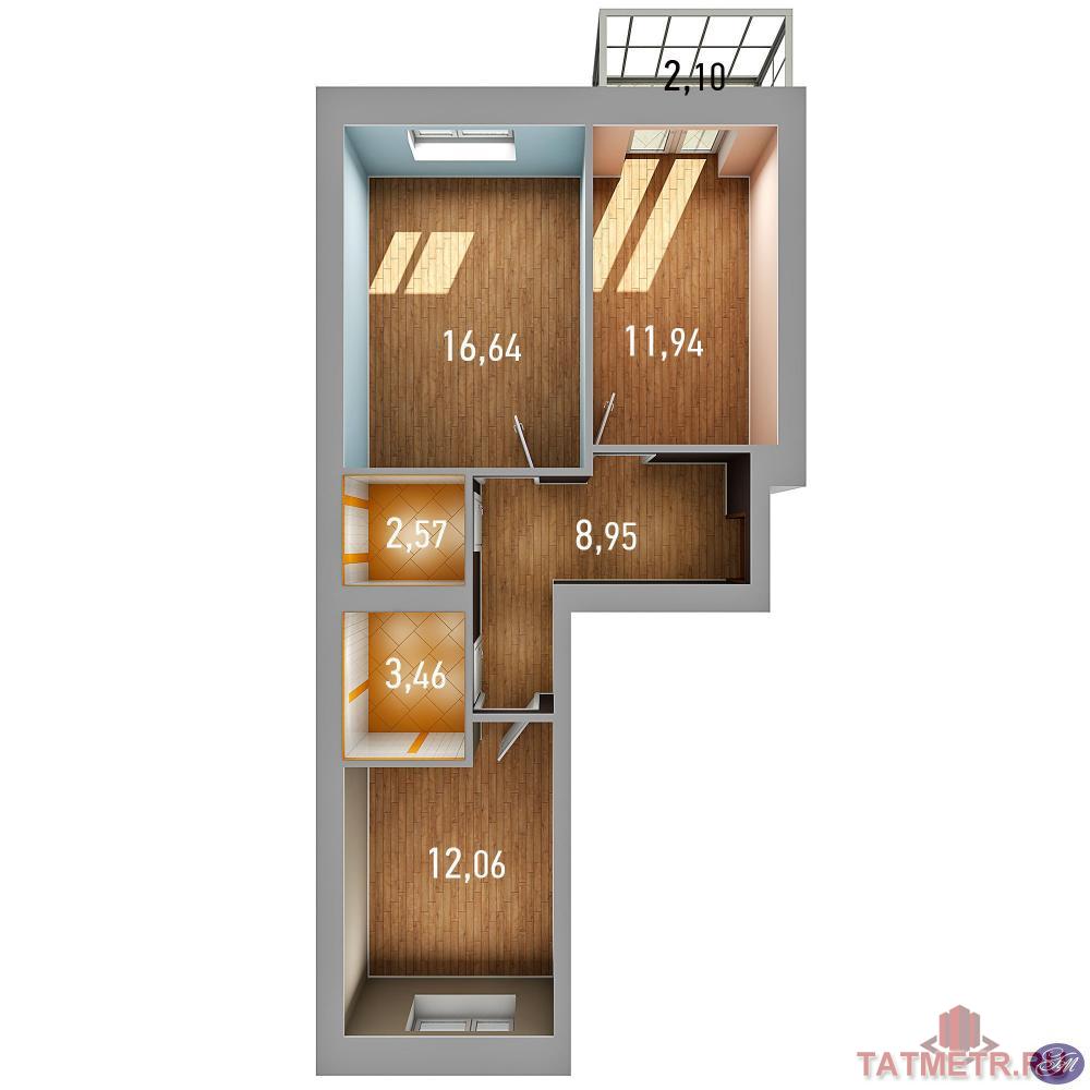 Продажа / Квартиры, Казань, Мусы Джалиля улица, 2 830 000 Продается двухкомнатная квартира в ЖК «Царево Village» - это современный эко-поселок, расположенный в 10 минутах езды...