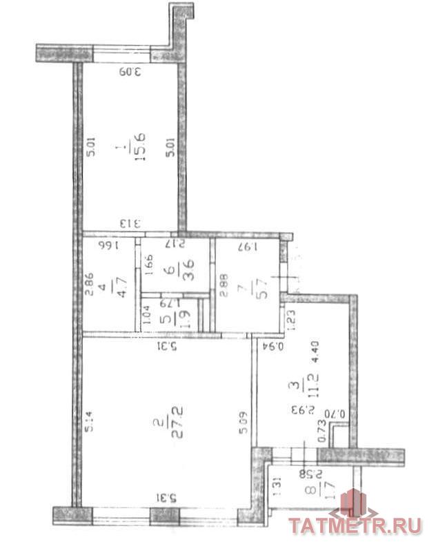 Продажа / Квартиры, Казань, Сибгата Хакима улица, 5 999 000 Нового хозяина ждет просторная квартира улучшенной планировки, в престижном районе Казани! О ДОМЕ: Кирпичный... - 13