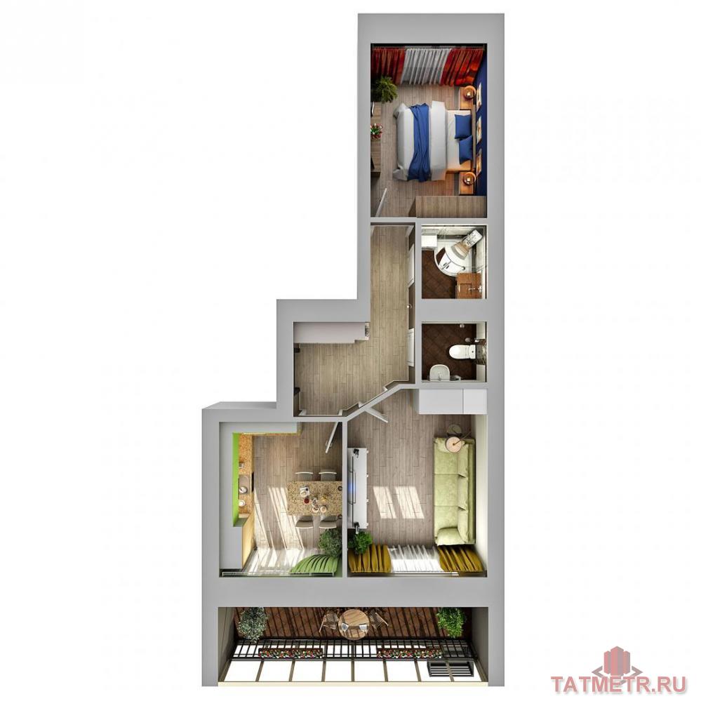 Продажа / Квартиры, Казань, Азата Аббасова улица, 3 240 000 Казань город, Советский, жилой комплекс Весна , м. Проспект Победы, 2 комн., общ. пл. 53 кв.м., жил.пл. 27 кв.м.,... - 4