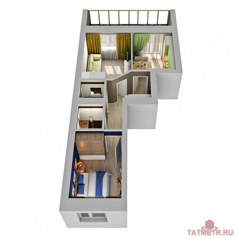 Продажа / Квартиры, Казань, Азата Аббасова улица, 3 240 000 Казань город, Советский, жилой комплекс Весна , м. Проспект Победы, 2 комн., общ. пл. 53 кв.м., жил.пл. 27 кв.м.,... - 7