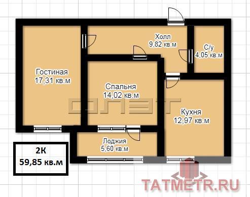 Продажа / Квартиры, Казань, Победы проспект, 3 900 000 Советский район, Проспект Победы 139. Продается отличная двухкомнатная квартира в СДАННОМ доме ЖК 'Победа',... - 1