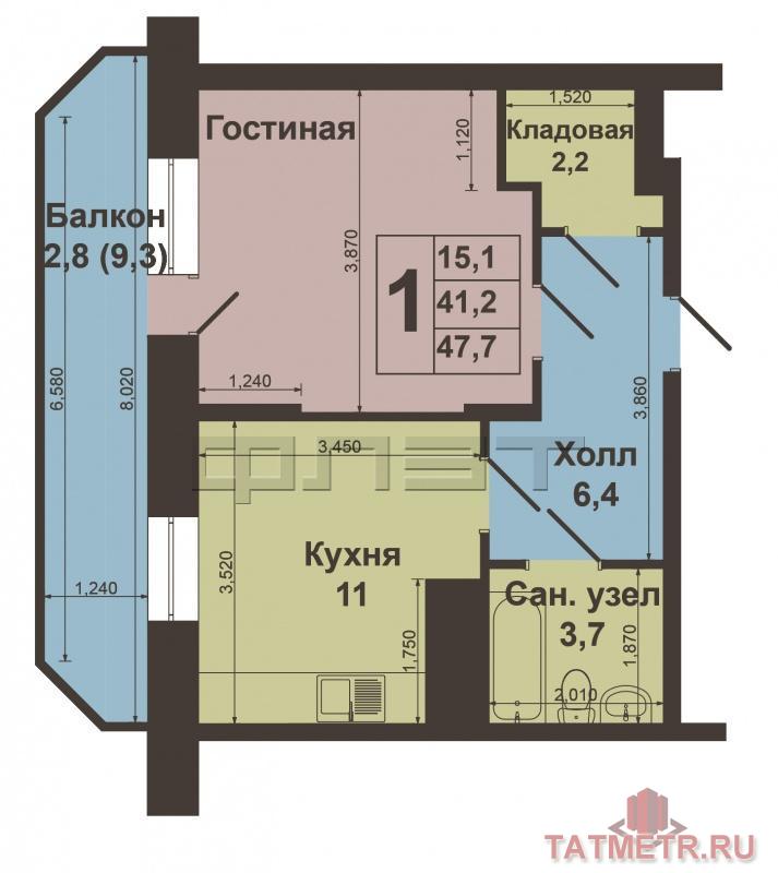 Продажа / Квартиры, Казань, Универсиады проспект, 3 280 000 Приволжский район, Проспект Универсиады, д. 10. На пересечении Приволжского и Вахитовского районов в... - 6