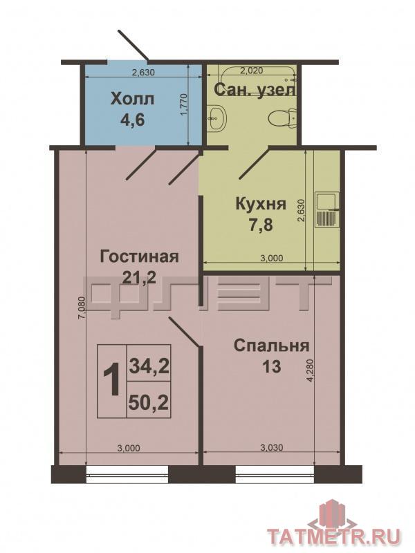 Продажа / Квартиры, Казань, Гаврилова улица, 3 260 000 Ново-Савиновский район, ул.Гаврилова, д. 40. Продаем отличную 2-х комнатную квартиру в самом новом районе города... - 8