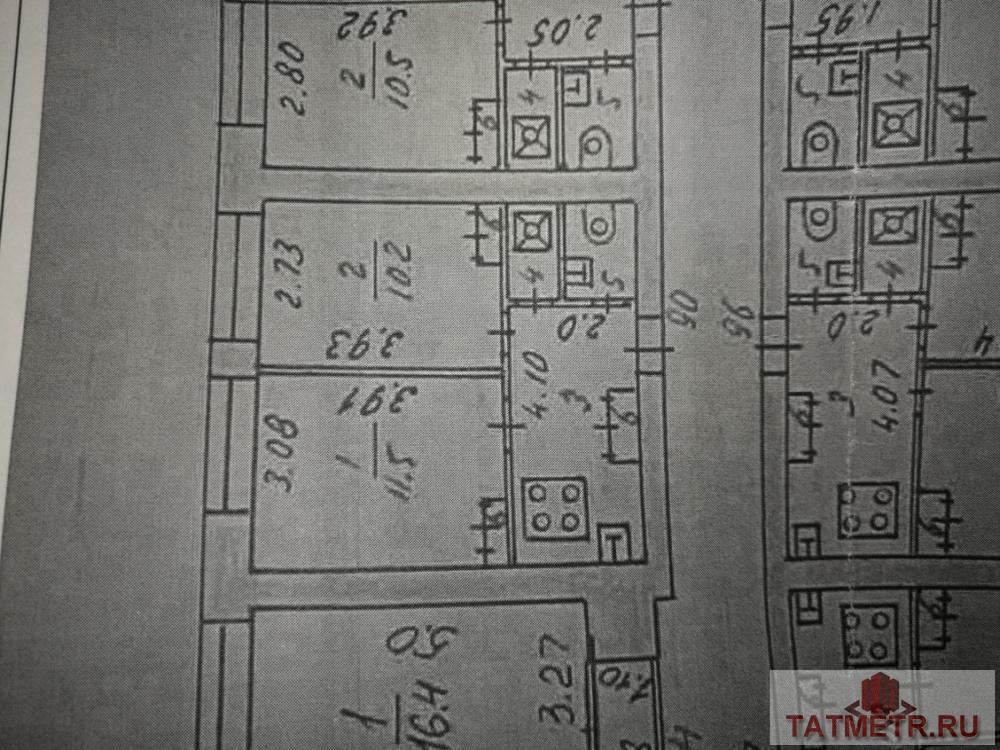 Продажа / Квартиры, Казань, Мусина улица, 2 400 000 Квартира в отличном состоянии, 2 комнаты с окном, кухня без окна, раздельный санузел, базовая планировка. Кирпичный... - 8