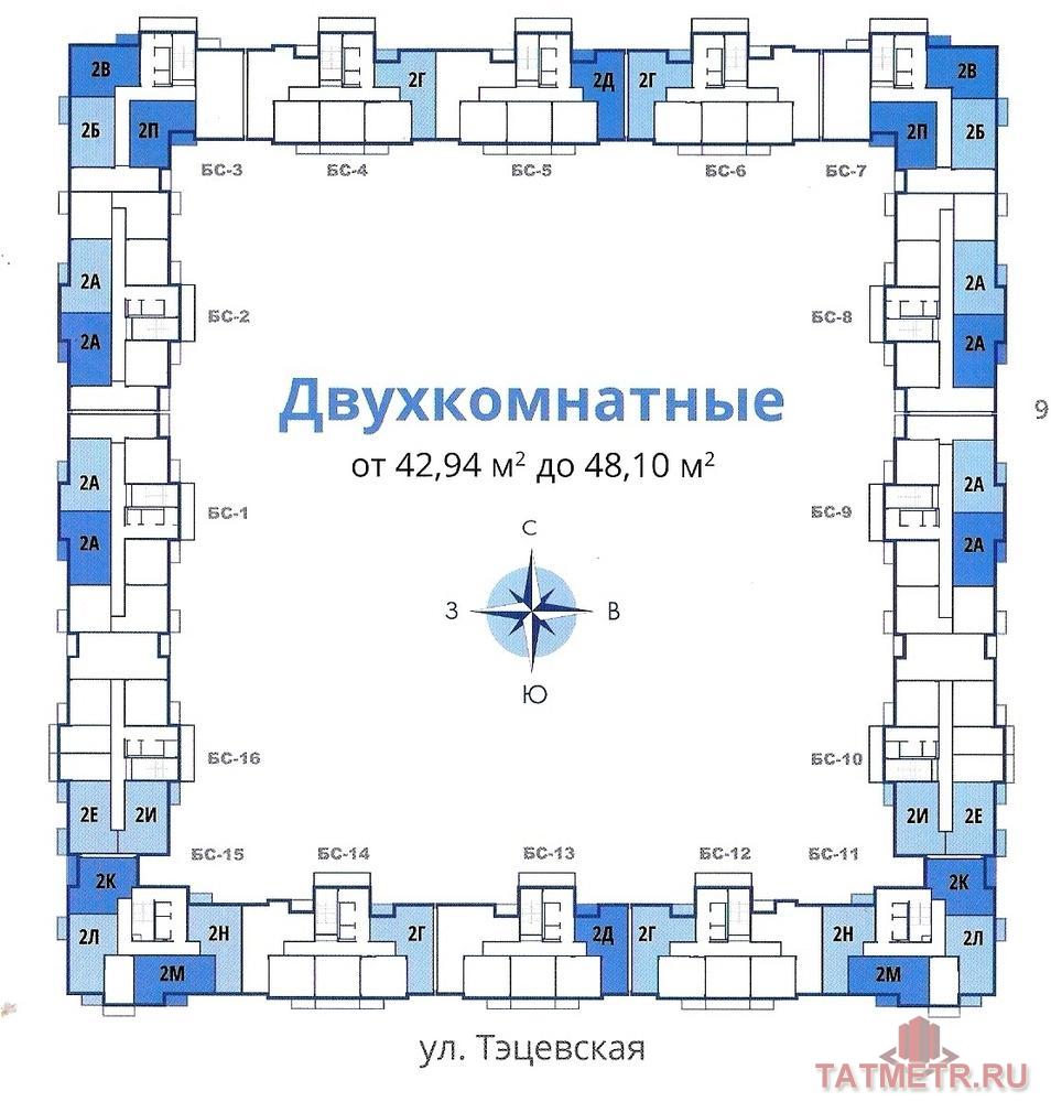 Продажа / Квартиры, Казань, Белинского улица, 1 466 000 СТАРТ ПРОДАЖ Дом №3 Жилой квартал «Новые Острова» на пересечении ул.Белинского и ул.Тэцевская. Срок сдачи дома 2... - 17