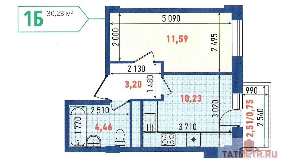 Продажа / Квартиры, Казань, Белинского улица, 1 466 000 СТАРТ ПРОДАЖ Дом №3 Жилой квартал «Новые Острова» на пересечении ул.Белинского и ул.Тэцевская. Срок сдачи дома 2... - 5