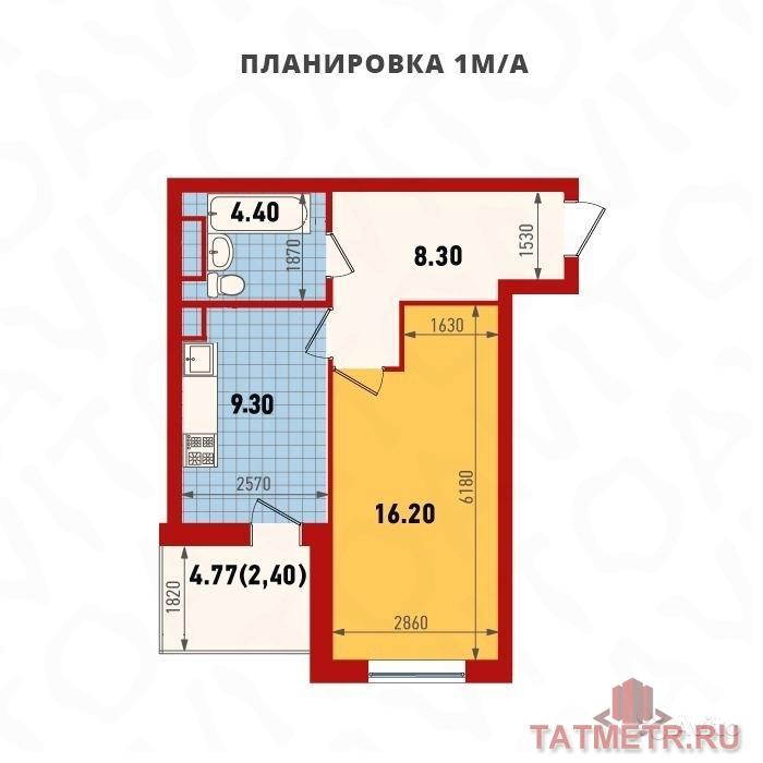 СРОЧНО! ДЕШЕВО! Продается 1-комнатная квартира в ЖК Голливуд рядом с метро Аметьево (5 минут пешком). Дом монолитный... - 9