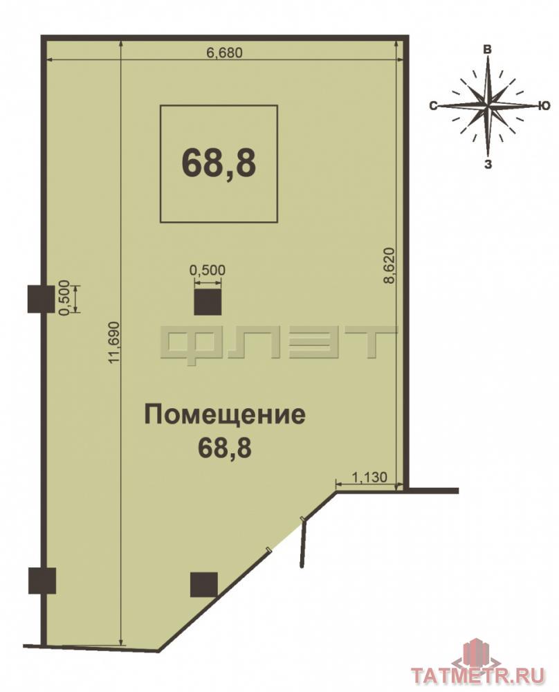 Коммерческая / Аренда / Офисы, Казань, Петербургская улица, 35 000 ! Без комиссии! В центре Казани в Вахитовском районе возле, метро пощадь Тукая в новом жилом комплексе Барселона, по... - 4