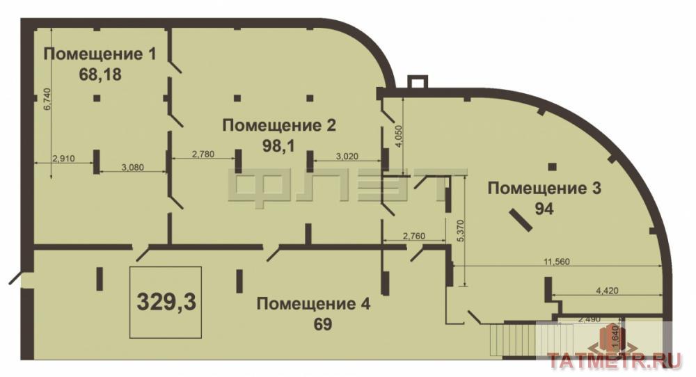Коммерческая / Аренда / Офисы, Казань, Юлиуса Фучика улица, 224 000 ! Без комиссии! Без залога! В Советском районе Казани в ЖК Вербном, по ул. Фучика 88, на первой линии от дороги, на... - 4
