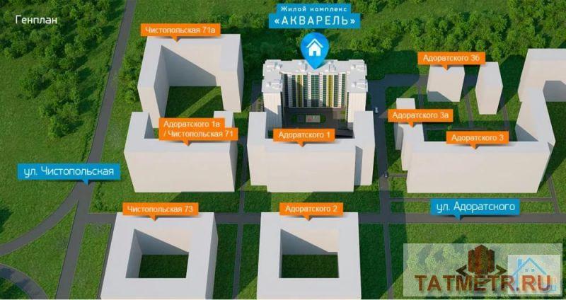 Продажа / Квартиры, Казань, Адоратского улица, 2 900 000 Отличное предложение! Просторная 1к. квартира улучшенной планировки по очень выгодной цене. Новый дом (сдан в... - 3